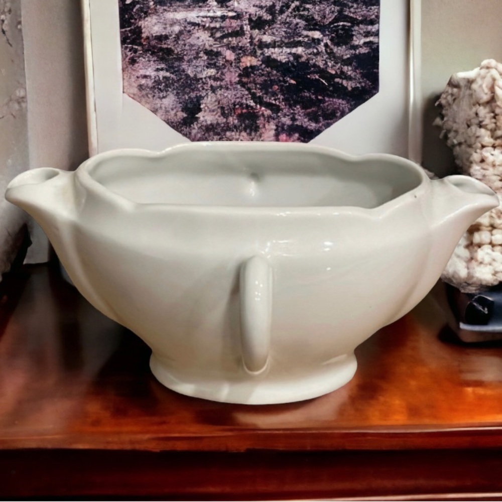 Apilco French Porcelain Gravy Boat Vintage
